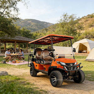 Voiturette de golf électrique 4 places personnalisable au design moderne avec tableau de bord numérique pour les centres de villégiature - Product Image 1