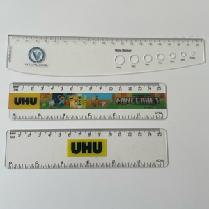 Regla Transparente de PVC con Logotipo Personalizado de GIFTWAY, Diseño Doble Impreso, 15/20/30 cm, Útiles Escolares Prácticos - Product Image 1