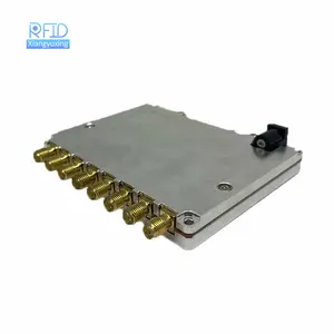 أيزو 18000-6C 8 منافذ uhf rfid قارئ متعدد 860-960mhz الهوائي الثابت 4 قناة uhf rfid قارئ