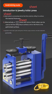 Gold-Schmuckblech-Pressmaschine Zahnradkern-Armband-Walzwerk Werkzeuge Mini Handbetrieben 1 Jahr Garantie Schmuckausrüstung - Product Image 5