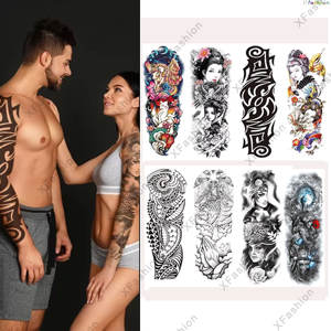 <span class=keywords><strong>Tatuajes</strong></span> Temporales de Manga Completa, Diseño Tribal Totem, Papel Ecológico a Todo Color, Tamaño Grande, Larga Duración, <span class=keywords><strong>para</strong></span> Adultos - Product Image 2