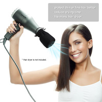 Diffuseur de maille en Nylon, pour la plupart des sèche-cheveux, Portable, noir, pour boucles de cheveux et boucles