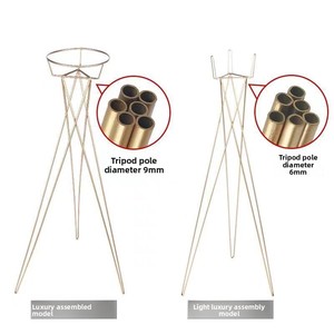 FUNMOOD Minimalistischer Eisen-Dreifuß-Blumenständer 16x50cm – Stabilere Hochzeitsdeko-Präsentationsständer für Veranstaltungsorte, Gangdekorationen und Tischmittelstücke - Product Image 1