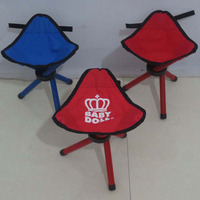En gros Portable Mini Pliant Pêche En Plein Air En Plein Air Trépied Trois Jambes Pliable Randonnée Petit Robuste Camping Chaises Tabouret