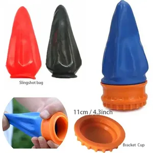 NEW Outdoor Slingshot Cup Fun Toy Soft Elastic Latex Sleeves Pocket Shot Game Shooting Target