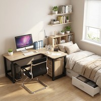 Bureau d'angle en L pour ordinateur, idéal pour le travail ou le gaming