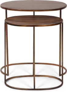 ชุดโต๊ะข้างทรงไข่ทำจากเหล็ก2ชิ้นโต๊ะวางกาแฟด้านบนสุดทันสมัยเฟอร์นิเจอร์ห้องนั่งเล่น - Product Image 3