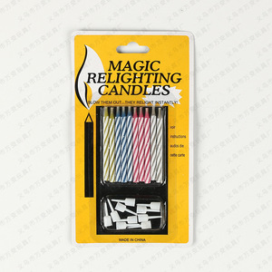 Fournitures <span class=keywords><strong>de</strong></span> fête, bougies d'anniversaire en spirale cylindriques, rayures colorées, couleurs vives, bougies magiques - Product Image 3