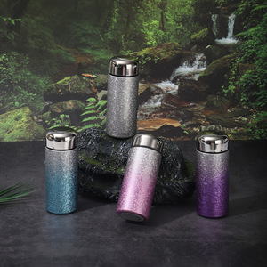 <b>Titanium</b> Cup Thermos With Tea Strainer Screw Cap Gradient Color Portable Drinkware - Product Image 1