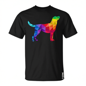 T-shirt Labrador Rainbow Pride pour amoureux des chiens, design LGBTQ Gay Pride, couleur noire, coupe unisexe - Product Image 2