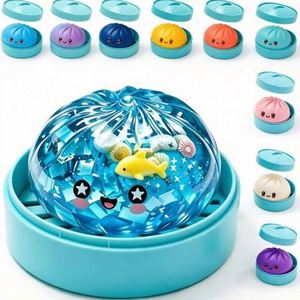 Wholesale Squishy Toy <b>Clear</b> Blue <b>Jelly</b> Squeeze Ball with Dolphin Shell Fidget Toy for Kids Gifts - Product Image 2