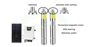 Pompa Air dc72 V daya tinggi tenaga surya pompa sekrup Submersible untuk irigasi & catu air sumur dalam - Product Image 5