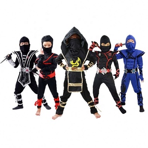 Divertido Disfraz <span class=keywords><strong>de</strong></span> Ninja <span class=keywords><strong>Akatsuki</strong></span> para Niños, <span class=keywords><strong>Traje</strong></span> para Múltiples Actuaciones, para Carnaval y Halloween, Incluye Top y Pantalón - Product Image 1