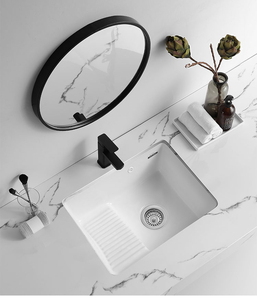 Évier à <span class=keywords><strong>linge</strong></span> avec planche <span class=keywords><strong>de</strong></span> lavage Machine à laver Évier <span class=keywords><strong>de</strong></span> buanderie Évier <span class=keywords><strong>de</strong></span> <span class=keywords><strong>salle</strong></span> <span class=keywords><strong>de</strong></span> <span class=keywords><strong>bain</strong></span> en céramique moderne SIMU Standard Carton Emballage - Product Image 5