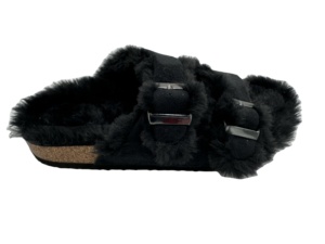 겨울 트렌디 한 버클 플랫 나막신 남성과 여성에게 편안한 모피 - Product Image 4