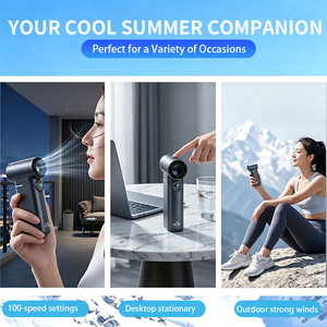 7500 RPM High Speed Portable <b>Handheld</b> <b>Fan</b> 60000mAh Battery Rechargeable Turbo <b>Fan</b> with Power Bank for Travel Office Outdoor - Product Image 4