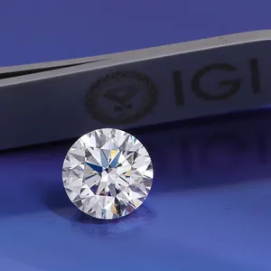 תעודת igi עגולה גזירה מבריקה 1.07ct d צבע 0.3ct to3.0ct