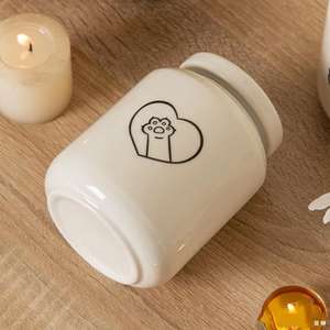 Handmade Modern Ceramic <strong>Pet</strong> Cremation <strong>Urn</strong> Personalised Casket Pattern Keepsake Memorial for Dogs/Cats Handmade in the <strong>UK</strong> - Product Image 4