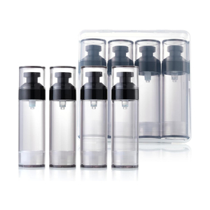 Botellas Cosméticas de Plástico Personalizadas al por Mayor para 15ml 30ml 50ml 80ml 100ml 120ml, Botellas Airless con Bomba para Loción, Impresión Serigráfica - Product Image 1