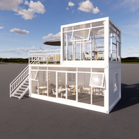 Meilleures ventes : Maison conteneur moderne à 2 étages, mobile et extensible, pour restaurant, café, bar alimentaire, mini-café, salon et hall