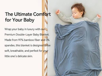 Couverture pour bébé en jersey de bambou et élasthanne de haute qualité, douce et personnalisée