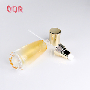 30ml 45ml 100ml 120ml 50g Round Yellow Gradient Cosmetics Cream Glass Bottles and Jars <b>Set</b> With Spray Heads Screw Caps - Product Image 3
