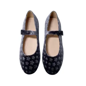 Made in China Mode Komfort weichen Samt Frauen lässig Mary Jane Schuhe für Frauen