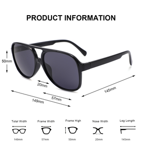 Venta al por mayor logotipo personalizado UV400 gafas de sol de plástico hombres mujeres 2025 gafas de sol de moda baratos gafas de sol de montura grande - Product Image 5
