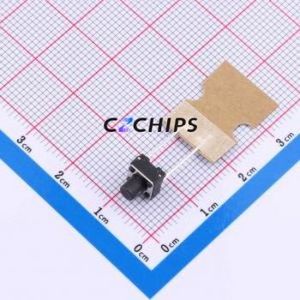 TSB06153-070B832BA-L2000 Tactile Switch Through hole,6.1x6.1mm Switch Single Pole Single Throw Round Button 2.5N 6.1mm - Product Image 1