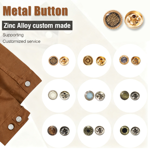 Bottoni in Metallo Smaltato in Lega di Zinco Dorati e Argentati Personalizzati per Camicie da Uomo, Fornitura di Fabbrica - Product Image 3