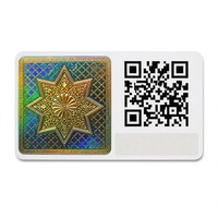 Étiquette de sécurité holographique personnalisée, autocollant anti-effraction octogonale, code QR, étiquette adhésive pour emballage électronique