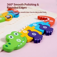Puzzles éducatifs en bois 3D pour enfants - Puzzles numériques cognitifs sur le processus de croissance des animaux, moins de 50 pièces, pour les enfants de 5 à 7 ans