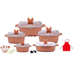 Juego de <span class=keywords><strong>Ollas</strong></span> Antiadherentes de Alta Calidad, 22 Piezas, Olla de Cocina Antiadherente de Aluminio Fundido a Presión - Product Image 5