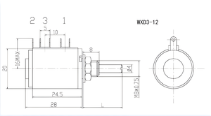 Potenciómetro bobinado de 1W con 100K 220K 470K 1K 47K Ohms 100R 220R 470R 2,2 K 3,3 K 4,7 K Valores de resistencia - Product Image 5