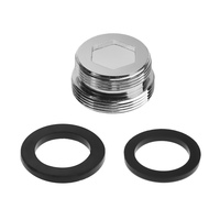Adaptateur de Robinet Économiseur d'Eau en Métal avec Raccord Extérieur/Intérieur pour Robinet de Cuisine 16/18/20/22/24/28 mm vers 22 mm avec Joint