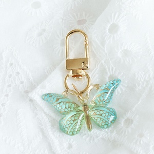 Đầy màu sắc bướm Móc khóa thiết lập tinh tế giai điệu vàng móc thời trang vòng chìa khóa cho phụ nữ cô gái DIY Túi phụ kiện - Product Image 4