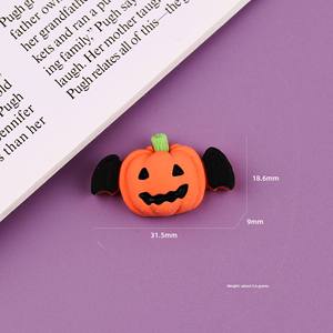 Venta al por mayor Eco-Friendly DIY Halloween Resina Artesanía <span class=keywords><strong>Vampiro</strong></span> Fantasma Calabaza Accesorios Pequeña Horquilla Headwear Ring - Product Image 2