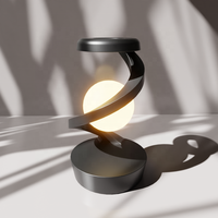 Veilleuse en Lévitation, Chargeur Sans Fil et Lampe de Chevet LED RGB avec Décoration à Détection de Mouvement pour Chambre