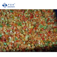 Sinocharm HALAL IQF - Tiras de Pimientos Mixtos Congelados, Picados, Verdes, Rojos y Amarillos, Pimiento Dulce de China, Proveedor para Restaurantes