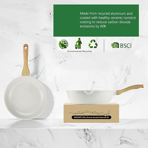 13-Piece không dính gốm <span class=keywords><strong>Cookware</strong></span> <span class=keywords><strong>Set</strong></span> khỏe mạnh chậu và chảo <span class=keywords><strong>Set</strong></span>, không độc hại Nhà Bếp Nấu Ăn <span class=keywords><strong>Set</strong></span> với kỳ nghỉ mát xử lý - Product Image 6