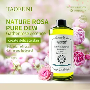 100% Organic Damascus Rose Pure Dew Rose Water Facial Toner Pure Natural Rose Water Hydrosol Face Spray
