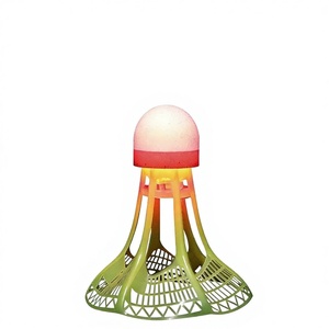 Volants <span class=keywords><strong>de</strong></span> <span class=keywords><strong>badminton</strong></span> lumineux en nylon à design creux coupe-vent pour l'entraînement nocturne - Product Image 5