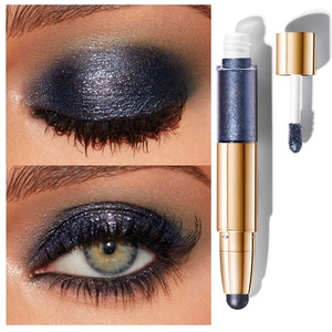 Vente en gros de fard à paupières à haute teneur en pigment marque privée <span class=keywords><strong>2</strong></span> en 1 bâton d'ombre à paupières liquide maquillage des yeux fard à paupières sensuel - Product Image 2
