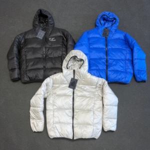 T Men Lightweight Hooded Cotton Padded <b>Jacket</b> Windproof Warm Winter Casual Outerwear Black <b>Silver</b> Blue In Stock - Product Image 1