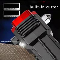 Martillo de Escape Multifuncional Portátil para Auto, Rompeventanas, Linterna de Trabajo LED Recargable por USB, Linterna Táctica Impermeable