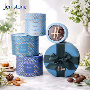 Premium Eco Friendly Gummy Cardboard Cylinder Packaging Box with <b>Window</b> Food Grade Biscuit Chocolate Kraft Paper Tube Packaging - Product Image 2