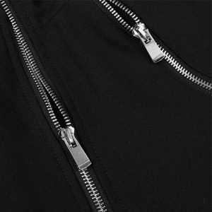 Veste d'hiver personnalisée OEM pour homme, col montant, logo personnalisé, 100 % polyester, coupe courte, multi-zippée, style baril - Product Image 3