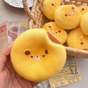 Japanese <b>Squishy</b> Cartoon Bread Slow-Rebound Toy Highly Photogenic Food-Style Soft Moist Perfect Squeezing Stress Relief Gentle - Product Image 2