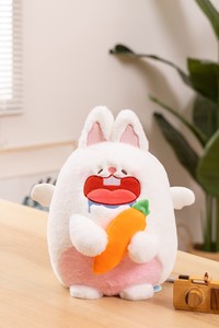 Simpatico peluche goloso per gatti coccole bambole di coniglio di carota cuscino per gatti di squalo Kawaii peluche di peluche con giocattoli di squalo - Product Image 6