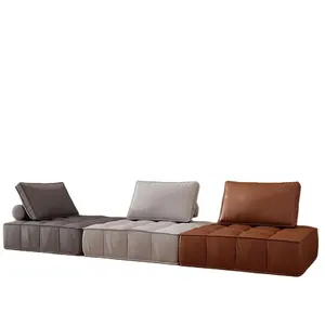 高品质懒人现代客厅沙发天鹅绒技术布艺方形小流行沙发可移动七彩组合沙发